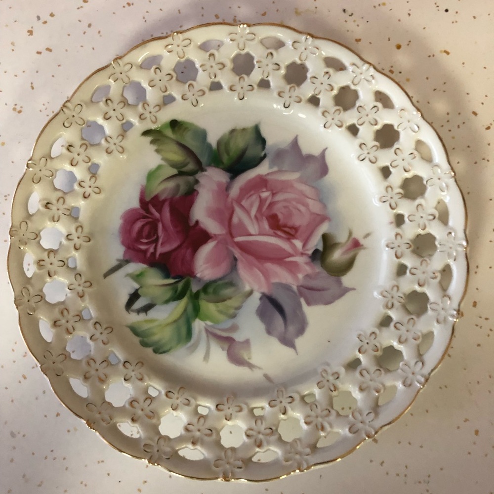 Vintage Hand Painted Glass Lefton China